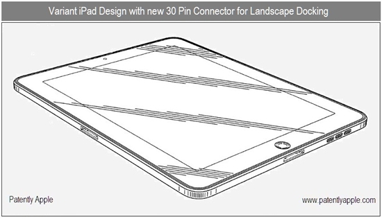 双底座接口 苹果中国申请iPad专利曝光
