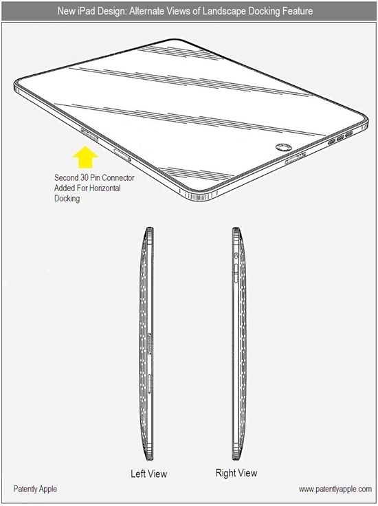 双底座接口 苹果中国申请iPad专利曝光