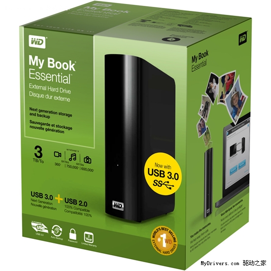 西部数据推出三款USB 3.0外置硬盘 容量高达3TB