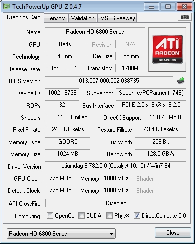 AMD官方确认部分媒体误测1120流处理器版HD 6850