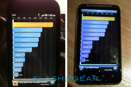同配置不同性能 myTouch 4G对比Desire HD