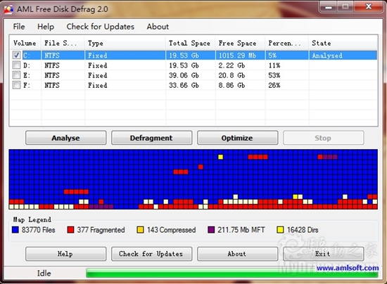 下载：AML Free Disk Defrag 2.0.4