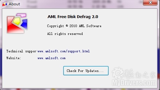 下载：AML Free Disk Defrag 2.0.4