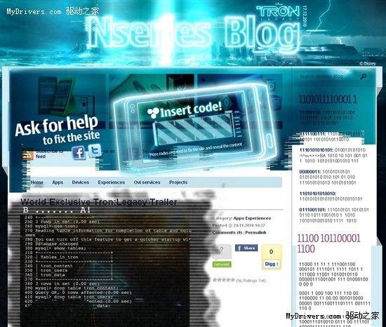 诺基亚博客被&ldquo;入侵&rdquo;《创：战纪》活动曝光