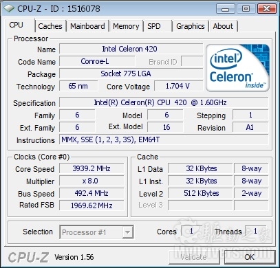 超频不是高端专利：Celeron 420逼近4GHz