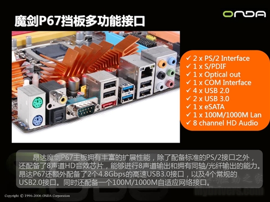 昂达三款P67/H67主板全方位细节预览