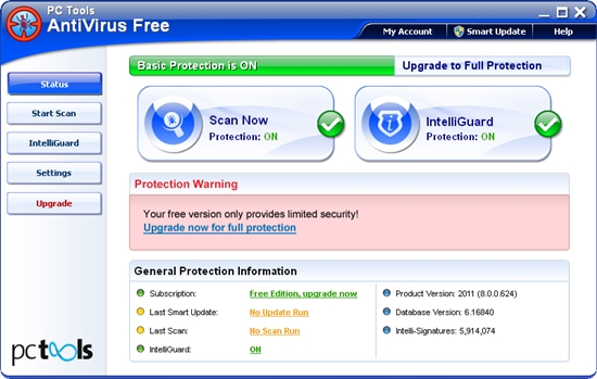 下载：免费杀毒PC Tools AntiVirus 8.0.0.624版