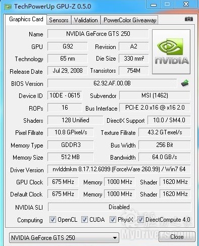 老而弥坚 微星旗舰版GTS250评测