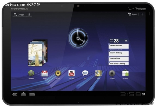 摩托罗拉Android 3.0平板机Xoom售价公布