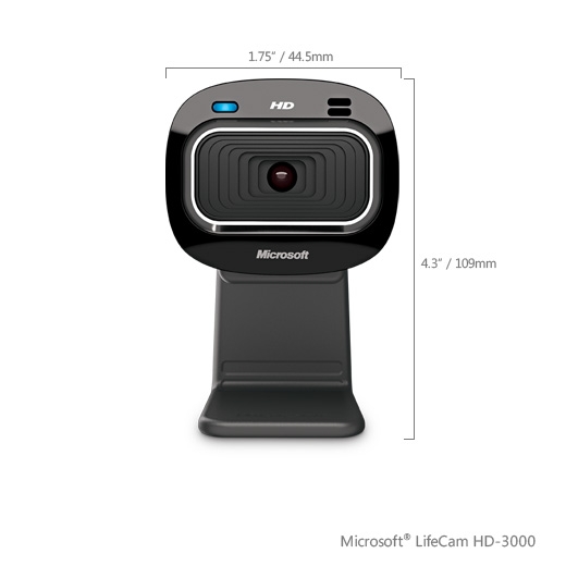 微软发布新款720p高清摄像头HD-3000