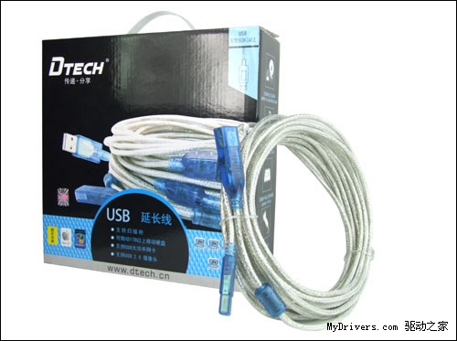可延长30米 帝特USB2.0延长线上市