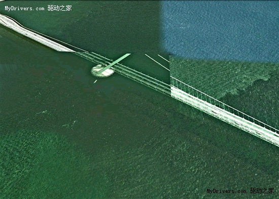 Google地球上的桥梁“行为艺术”