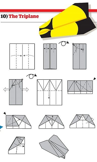 回旋飞机折法简单图片