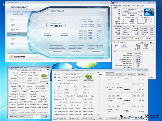 核心狂超1.1GHz GTX550Ti风冷就能发飙