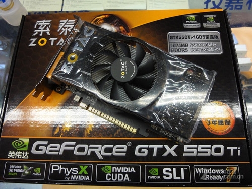 默认950MHz 非公豪华GTX550Ti报1099元