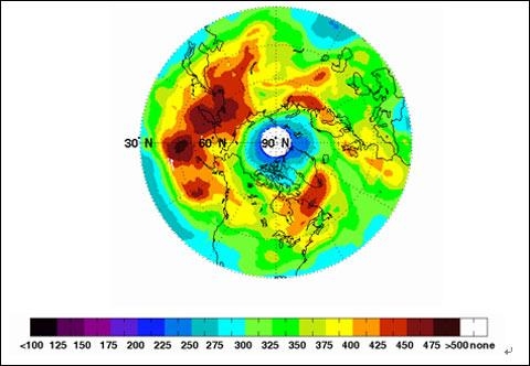 风云三号卫星监测到北极首次出现臭氧洞