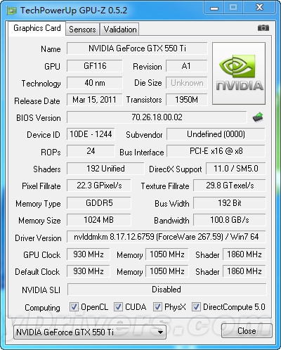 核心轻松过1G!铭鑫GTX 550 Ti评测
