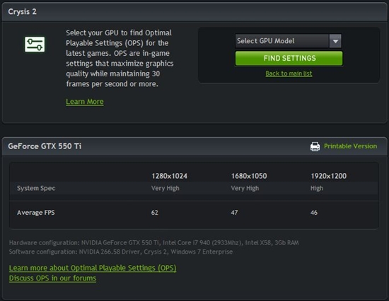 最佳游戏配置！GTX550Ti简测Geforce.com