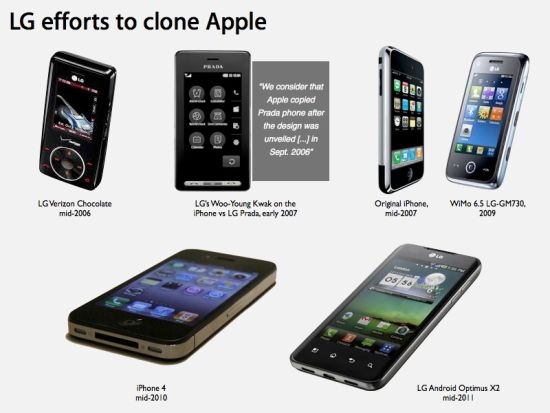 美博客称苹果也曾抄袭LG手机设计