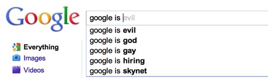 悲观厌世 看Google的自动完成都说了些啥