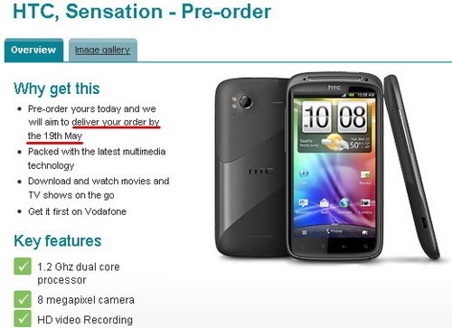 HTC双核机Sensation接受预订