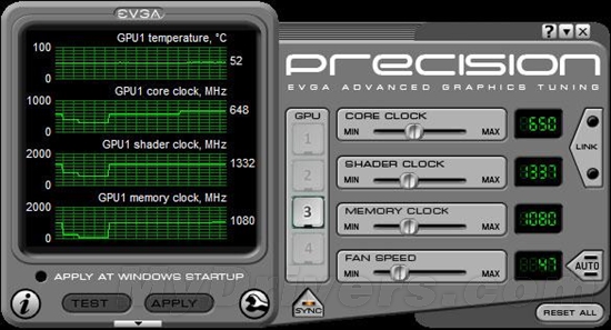 下载：EVGA显卡超频工具EVGA Precision 2.0.3