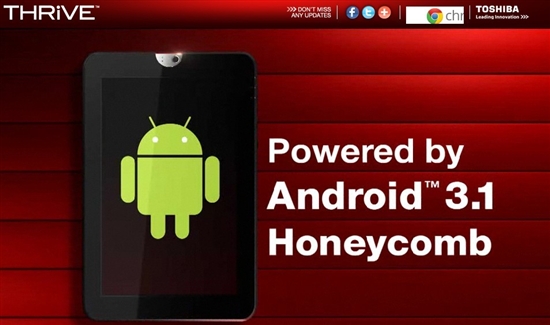 双核+Android 3.1 东芝首款平板图赏