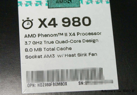 发布月余 AMD顶级四核Phenom II X4 980终于上市