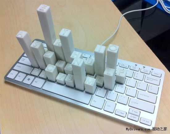 “3D键盘”告诉你哪些字母最常用