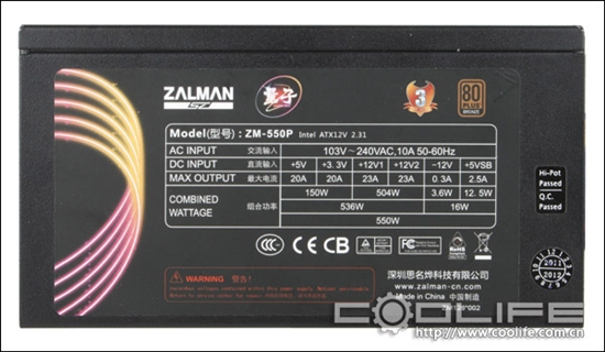 节能领航 ZALMAN SZ量子系列电源图赏