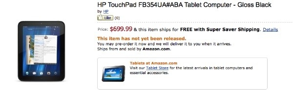 1.5GHz双核 4G版TouchPad开售