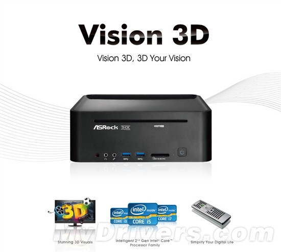 华擎Vision 3D立体迷你机进化Sandy Bridge、GT 540M