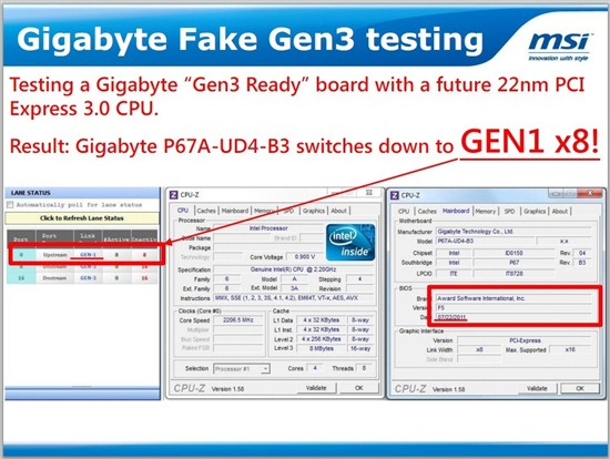 微星炮轰对手“假”PCI-E 3.0