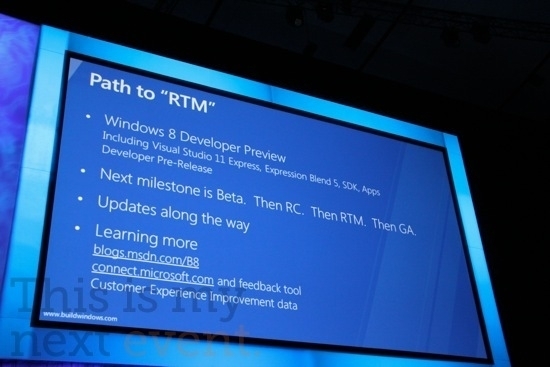微软Windows 8正式版最快一年后上市