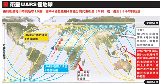 美国报废卫星坠落地球时间或推迟至24日下午