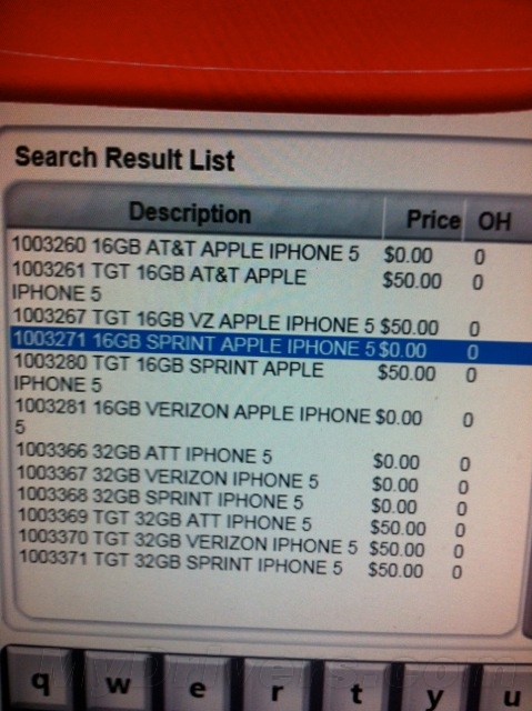 订货系统显示：16GB/32GB版iPhone 5下周二开卖