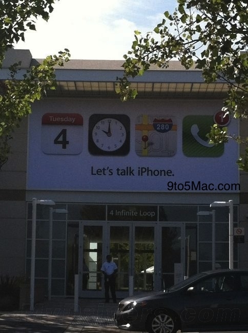 倒计时：苹果总部已挂“Let’s talk iPhone”巨幅广告