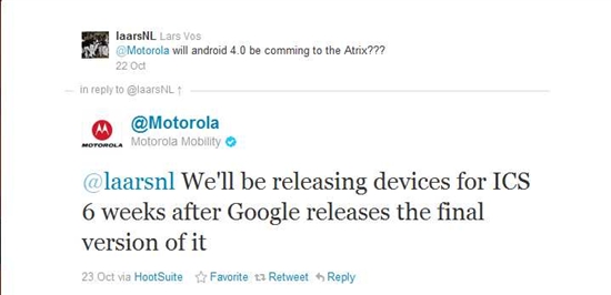 摩托罗拉计划6周内为多款设备升级Android 4.0