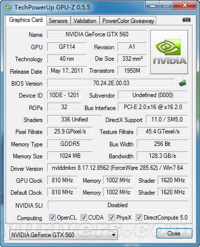 1099元最强 盈通GTX 560极速版测试