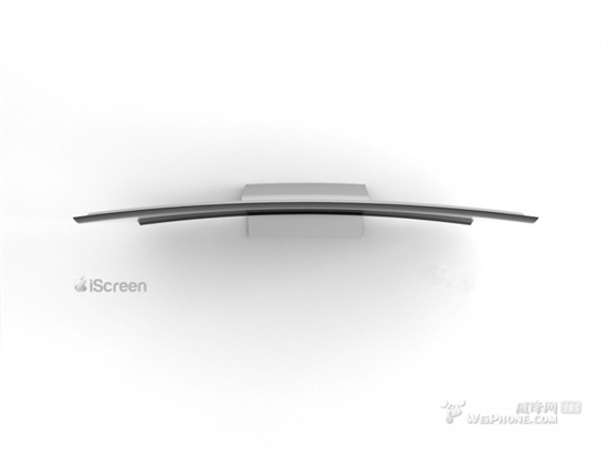 苹果弧形玻璃屏电视概念设计：iScreen