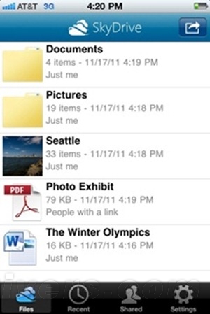 最新SkyDrive应用发布 支持WP和iPhone平台