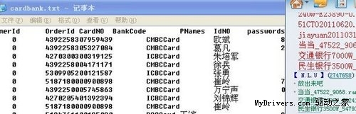 传交行/工行/民生银行上亿用户数据泄露 含卡号密码