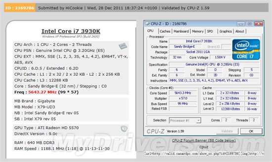 技嘉自表清白：X79-UD3 i7-3930K超频创纪录