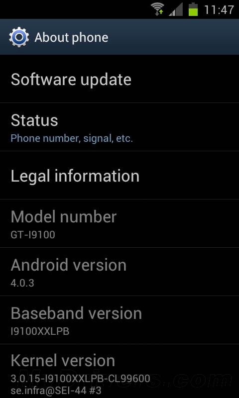 Galaxy S II官方Android 4.0 ROM再曝光