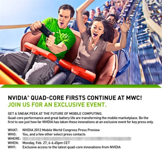 NVIDIA：MWC上四核手机将遍地开花