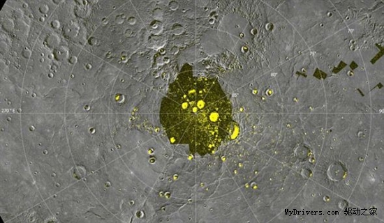 美国信使号探测器或在水星极地发现水冰