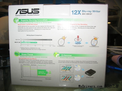 最高12速蓝光刻录 华硕内置BW-12B1ST蓝光刻录机到货卖场
