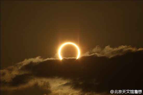 我国21日晨可观日环食 最长达4分33秒