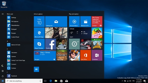 ΢������Win10 Build 15055���£����������