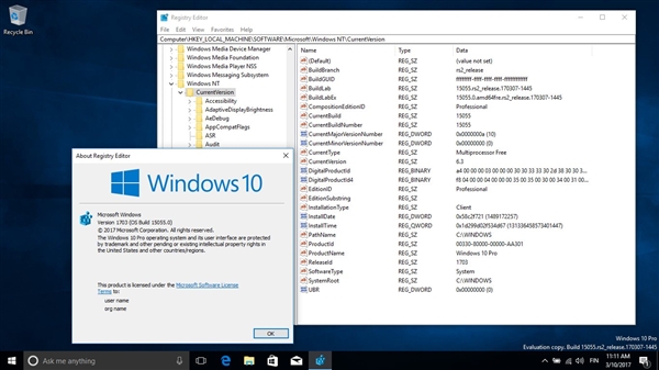 ΢������Win10 Build 15055���£����������